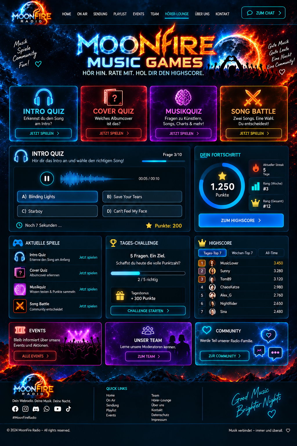 MoonFire Music Games